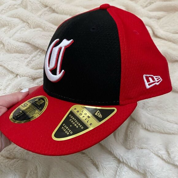 NWT Cincinnati Reds New Era Black/Red Low Profile 59FIFTY Fitted Hat - Picture 2 of 5